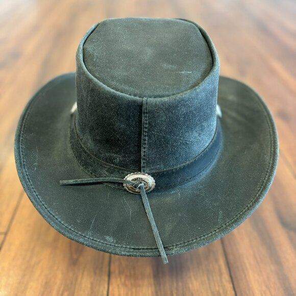 Western style original leather hat for Men and Women, Cowboy real leather Hat main image 10